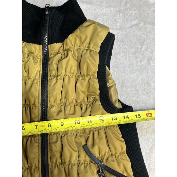 Calvin Klein Performance Quilted Puffer Zip Vest Small Mustard Yellow Cabincore - Picture 7 of 14